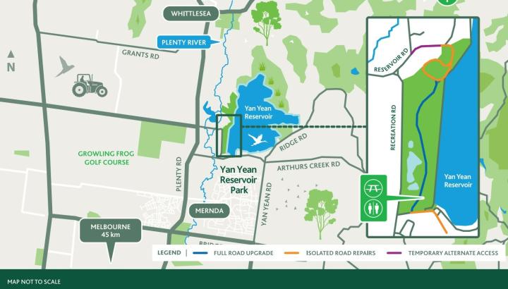 Yean Yean Reservoir Road Project Map